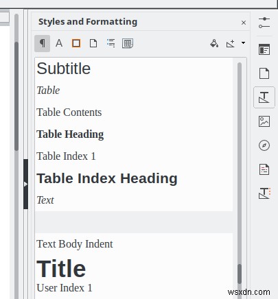 LibreOffice শৈলী - আমার স্টাইল হল বোম দিদি বম দি দেং