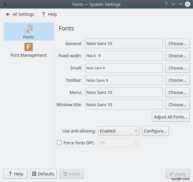 KDE তে LibreOffice ইন্টারফেস ফন্ট উন্নত করুন