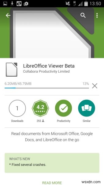 Android এর জন্য LibreOffice ভিউয়ার