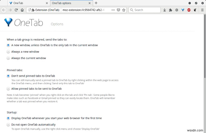 Firefox OneTab - সেগুলিকে শাসন করার জন্য একটি ট্যাব
