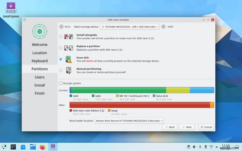 আমার 2009 এলজি ল্যাপটপ KDE নিয়ন চালাচ্ছে
