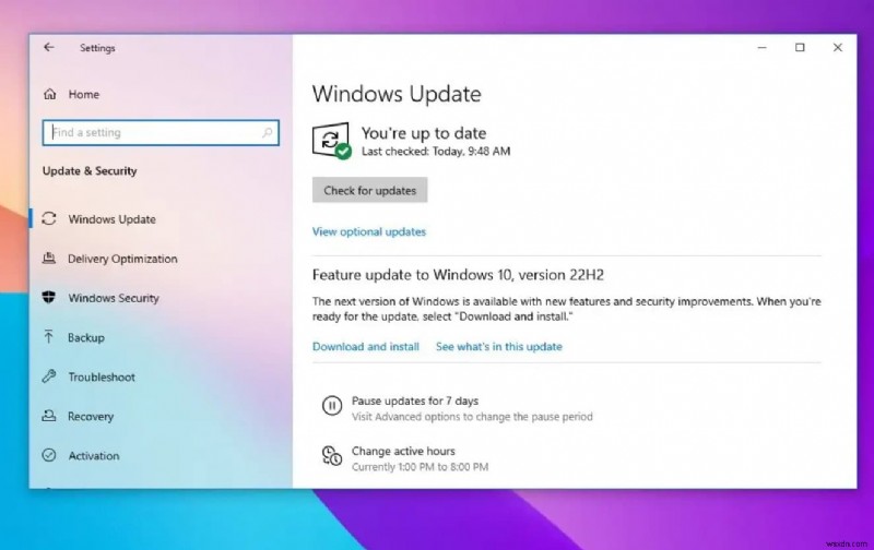 Windows 10 সংস্করণ 22H2 উপলব্ধ ফর্ম আজ, ​​নতুন কি