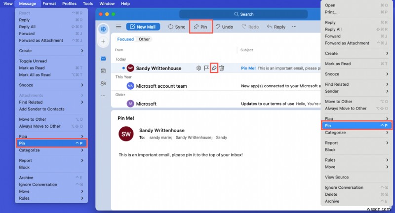 আউটলুকে গুরুত্বপূর্ণ ইমেলগুলি সহজে পিন করুন:ধাপে ধাপে নির্দেশিকা৷ 