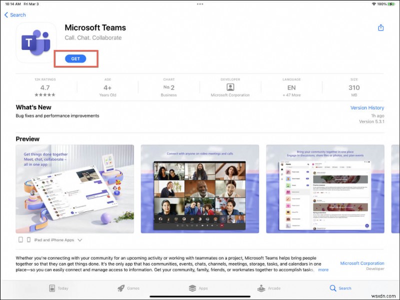 ধাপে ধাপে নির্দেশিকা:আইপ্যাডে Microsoft টিম ইনস্টল ও ব্যবহার করা 