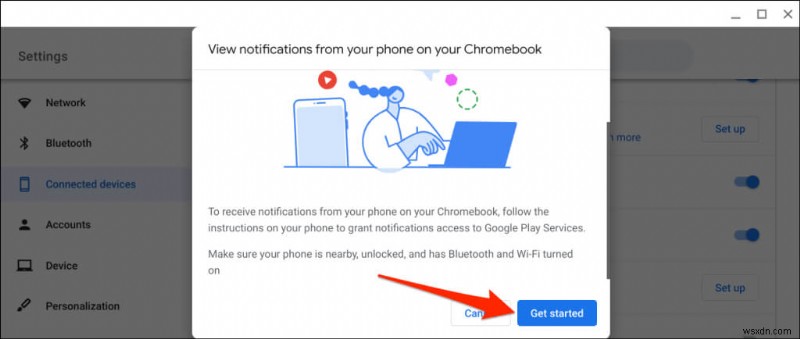 ফোন হাবের মাধ্যমে আপনার ফোনকে Chromebook-এর সাথে সংযুক্ত করুন - ধাপে ধাপে নির্দেশিকা৷ 