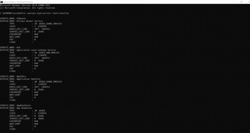 PowerShell বা কমান্ড প্রম্পট সহ সমস্ত উইন্ডোজ পরিষেবা সহজে তালিকাভুক্ত করুন 