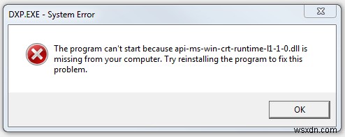  api-ms-win-crt-runtime-l1-1-0.dll অনুপস্থিত  উইন্ডোজ ত্রুটি দ্রুত ঠিক করুন 