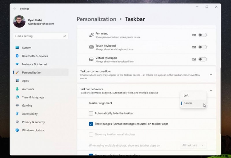 Windows 11 টাস্কবার বাম বা ডানে সরান:একটি ধাপে ধাপে কাস্টমাইজেশন গাইড 