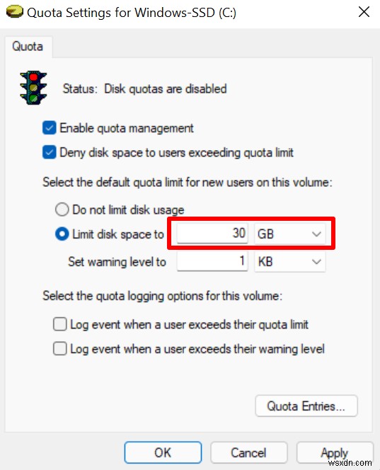 Windows 11-এ মাস্টার ডিস্ক কোটা:ধাপে ধাপে নির্দেশিকা 