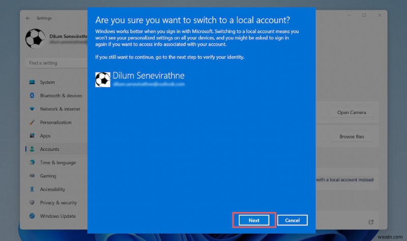 ধাপে ধাপে নির্দেশিকা:Windows 11 থেকে নিরাপদে আপনার Microsoft অ্যাকাউন্ট সরান 