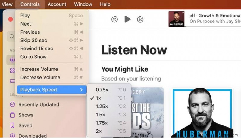 macOS-এ পডকাস্ট অ্যাপ আয়ত্ত করা:একটি ধাপে ধাপে বিগিনারস গাইড 