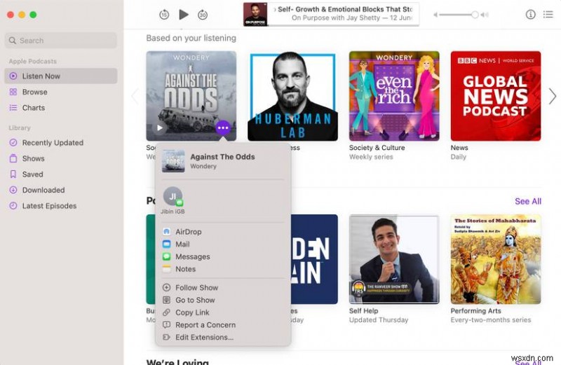 macOS-এ পডকাস্ট অ্যাপ আয়ত্ত করা:একটি ধাপে ধাপে বিগিনারস গাইড 