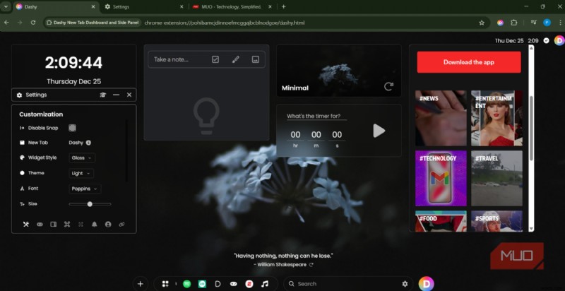 কিভাবে আমি একটি শক্তিশালী ড্যাশবোর্ড দিয়ে Chrome এর নতুন ট্যাব পৃষ্ঠা প্রতিস্থাপন করেছি—এবং কখনই পিছনে ফিরে তাকাইনি৷ 