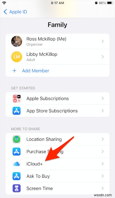 অনায়াসে বন্ধু এবং পরিবারের সাথে আপনার iCloud স্টোরেজ শেয়ার করুন 