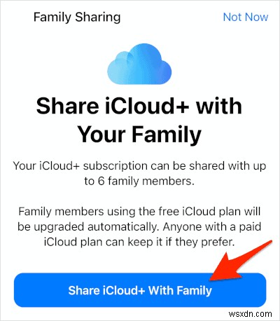 অনায়াসে বন্ধু এবং পরিবারের সাথে আপনার iCloud স্টোরেজ শেয়ার করুন 