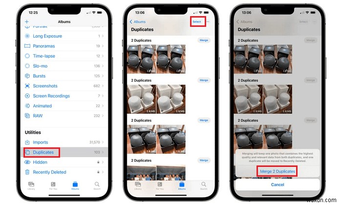 iOS 16-18-এ সহজেই ডুপ্লিকেট ফটো মার্জ করুন:ধাপে ধাপে নির্দেশিকা 