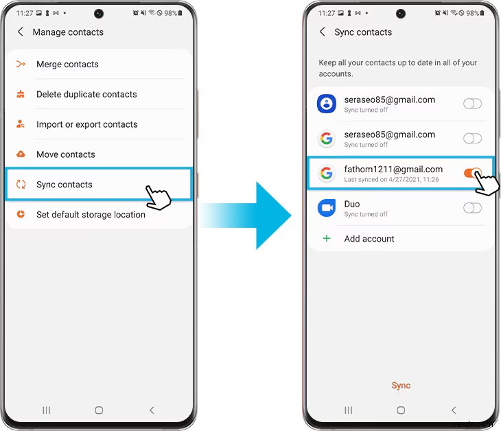 নির্বিঘ্নে Gmail এর মাধ্যমে Android এ iPhone পরিচিতি স্থানান্তর করুন:ধাপে ধাপে নির্দেশিকা 