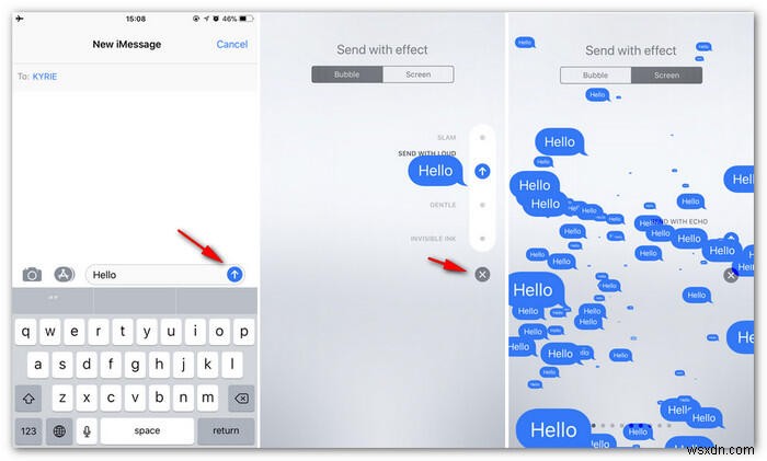 iOS 11-এ iMessage-এ বুদবুদ এবং স্ক্রিন ইফেক্ট যোগ করুন - একটি ধাপে ধাপে নির্দেশিকা 