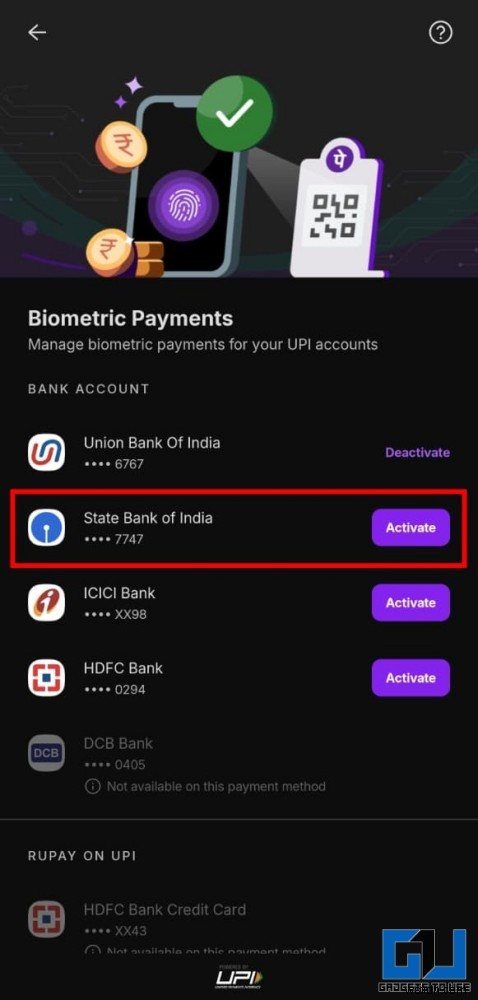 Paytm, PhonePe এবং Amazon Pay-তে ফিঙ্গারপ্রিন্ট UPI পেমেন্ট চালু করুন 
