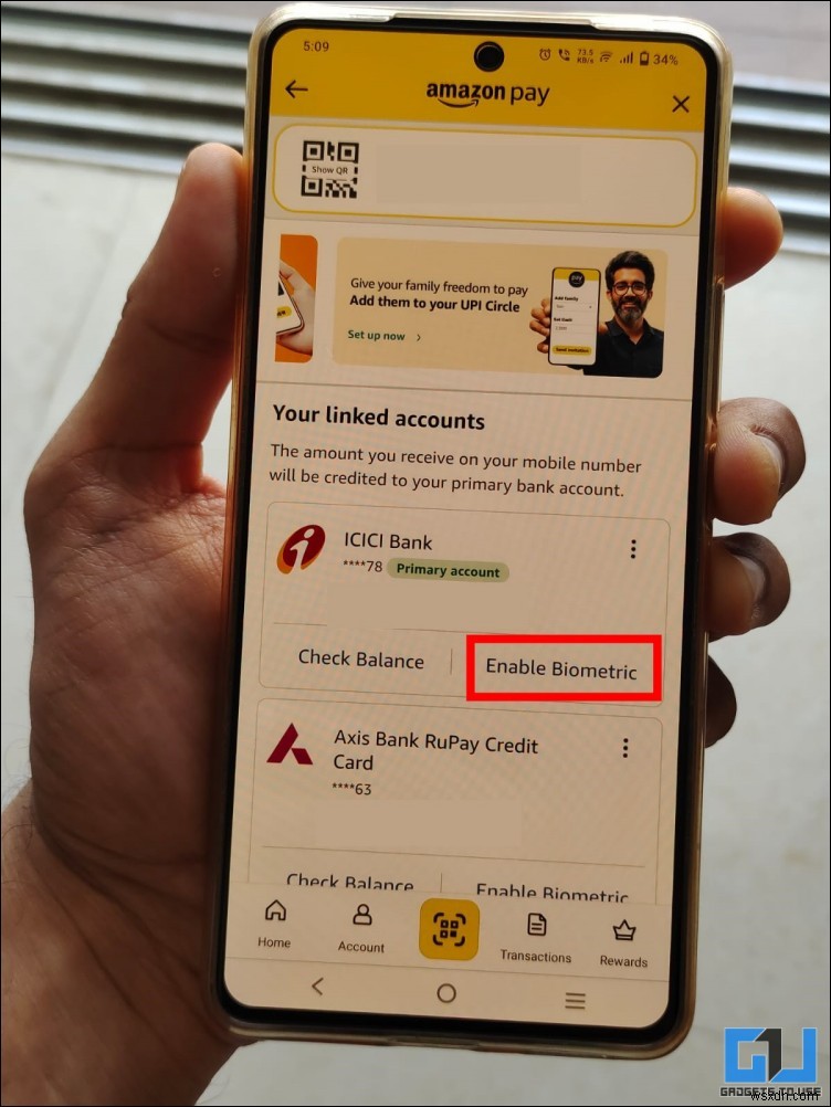 Paytm, PhonePe এবং Amazon Pay-তে ফিঙ্গারপ্রিন্ট UPI পেমেন্ট চালু করুন 