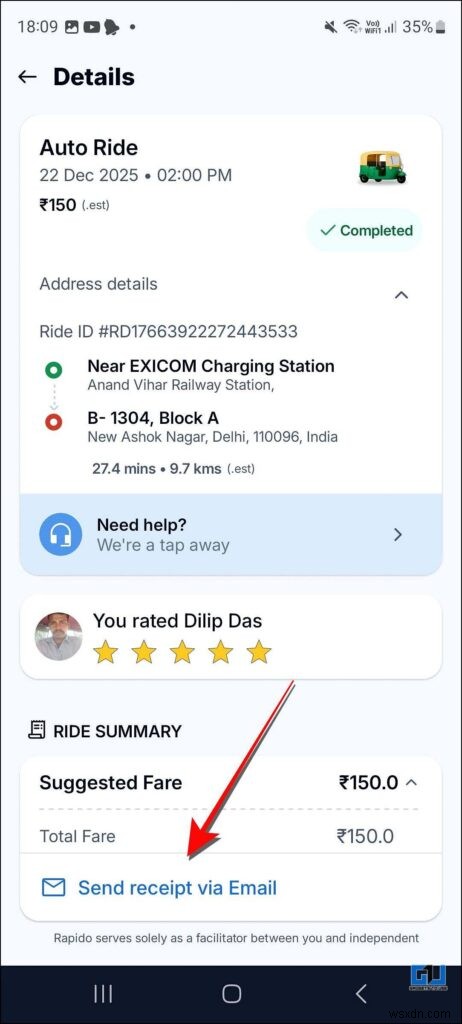 আপনার Rapido ট্রিপ চালান ডাউনলোড করার জন্য ধাপে ধাপে নির্দেশিকা 