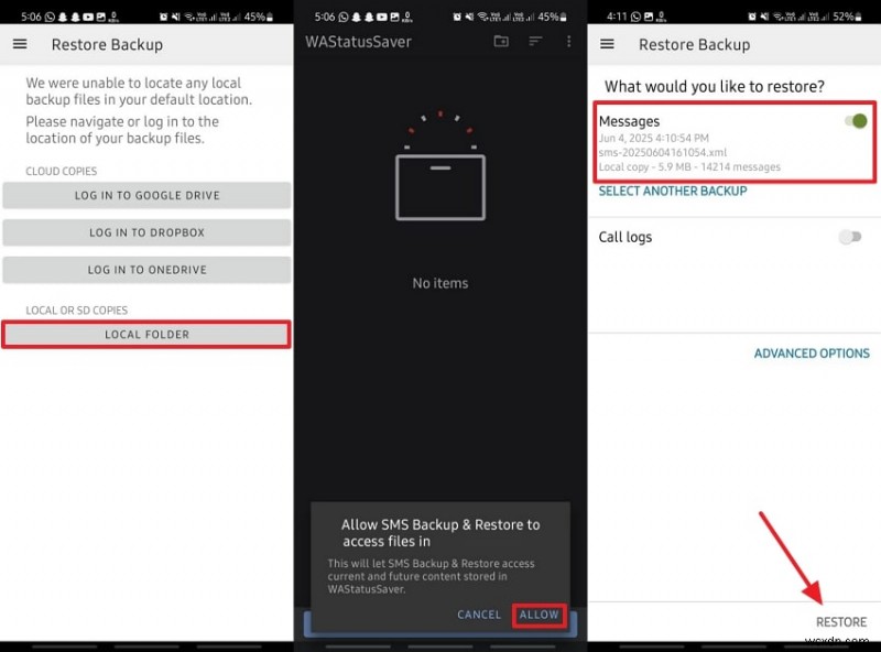 ধাপে ধাপে নির্দেশিকা:আপনার নতুন ফোনে Google বার্তা স্থানান্তর করুন 