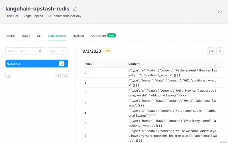 LangChain এবং Upstash Redis এর সাথে চ্যাটের ইতিহাস বজায় রাখা