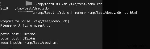 Redis RDB ফাইল বিশ্লেষণের জন্য ব্যাপক টুল 