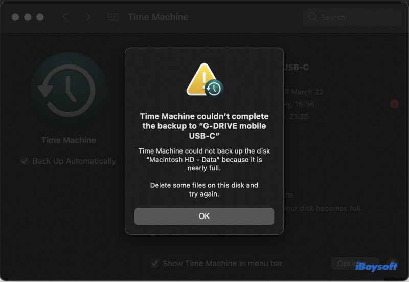 macOS Sonoma, Ventura, এবং Sequoia-এ  টাইম মেশিন ব্যাকআপ সম্পূর্ণ করতে পারেনি  ত্রুটিগুলি সমাধান করুন 