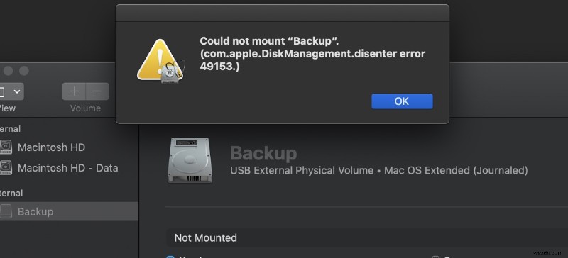 macOS-এ com.apple.DiskManagement.disenter ত্রুটি 49153 ঠিক করা:ধাপে ধাপে নির্দেশিকা 
