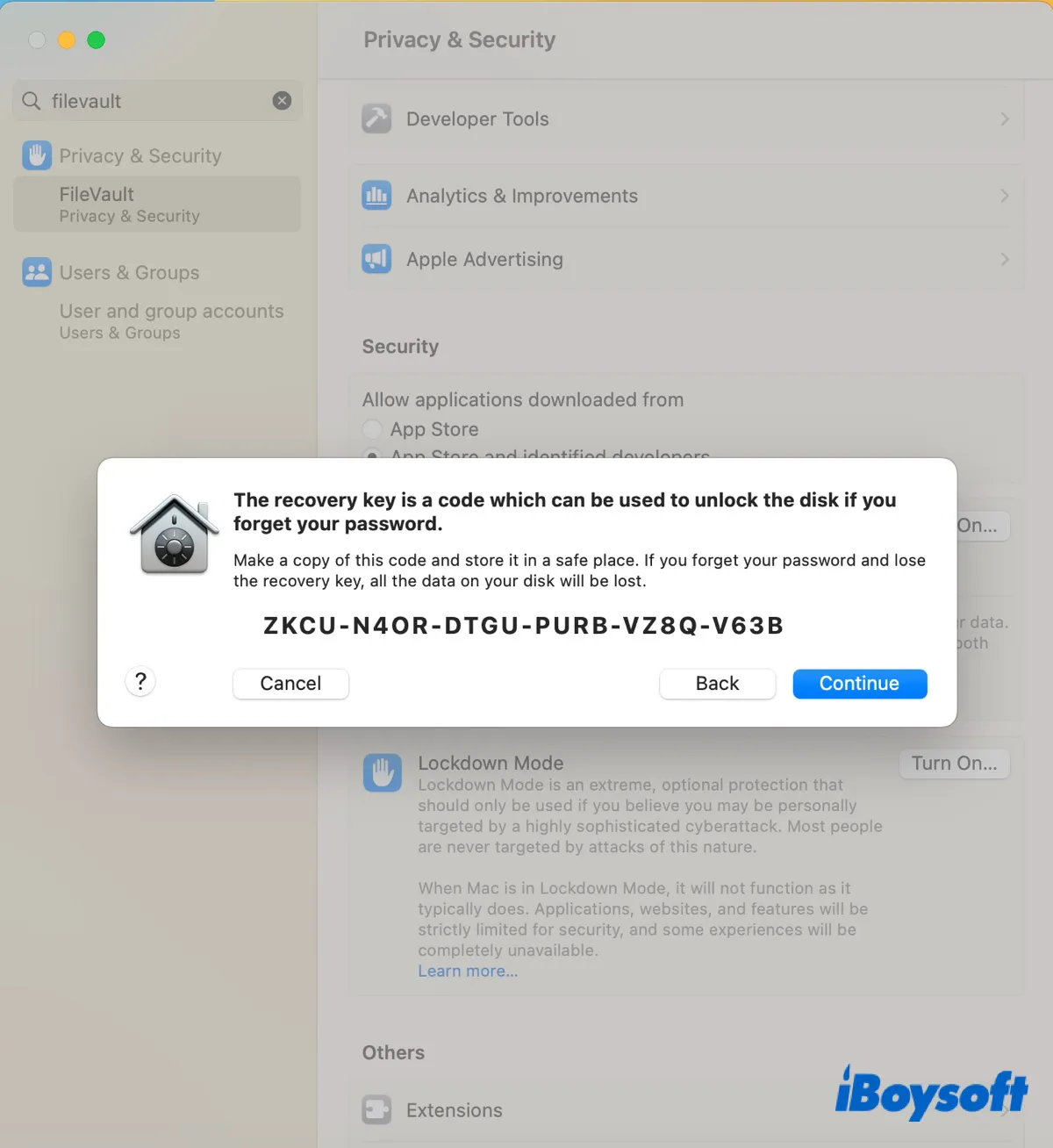 Intel এবং M1 Macs-এ আপনার FileVault রিকভারি কী কীভাবে সন্ধান করবেন এবং ব্যবহার করবেন 