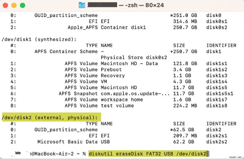 macOS ডিস্ক ইউটিলিটি ত্রুটি 69760 ঠিক করুন: ডিভাইসের শেষ ব্লকে লিখতে অক্ষম