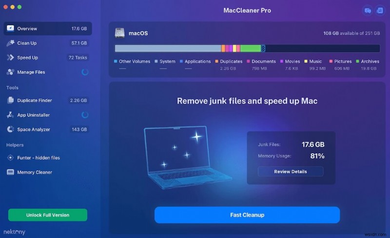 শীর্ষ 8 ফ্রি ম্যাক ক্লিনার - সেরা CleanMyMac বিকল্প 