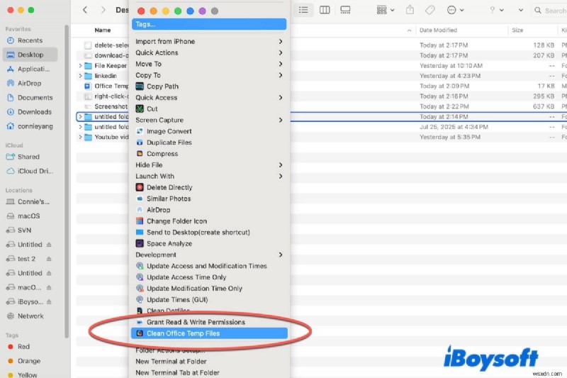 iBoysoft MagicMenu-এর সাহায্যে ম্যাকওএস-এ অফিস টেম্প ফাইলগুলি দ্রুত সরান - পরিষ্কার এবং ত্রুটি-মুক্ত 