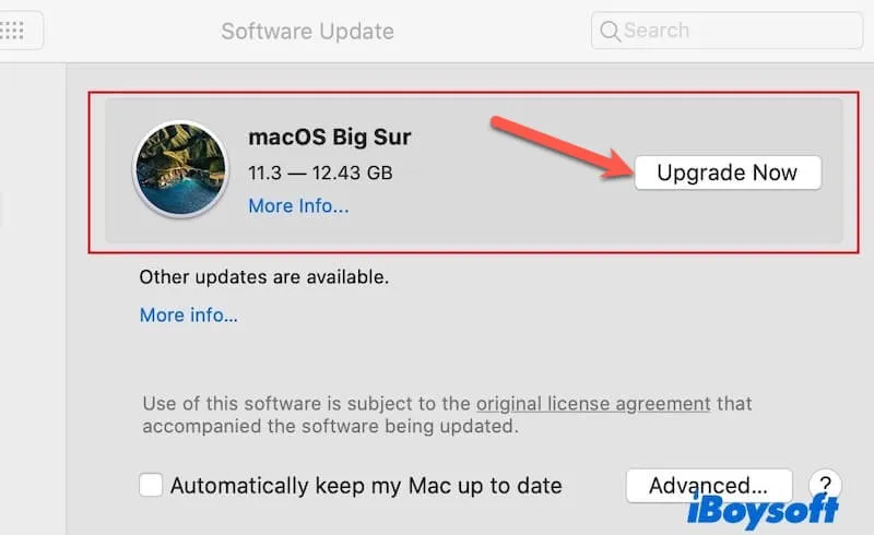 macOS Catalina থেকে BigSur-এ আপগ্রেড করুন:ধাপে ধাপে নির্দেশিকা এবং সমস্যা সমাধান 