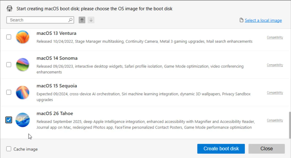 উইন্ডোজে একটি macOS Tahoe বুটেবল ইউএসবি তৈরি করুন - ধাপে ধাপে নির্দেশিকা 