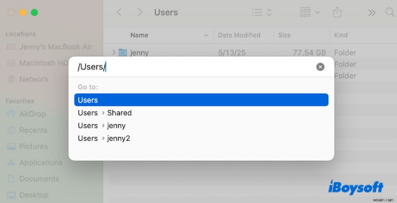 macOS-এ  অন্যান্য ব্যবহারকারী ও ভাগ করা  স্টোরেজ বোঝা ও পরিচালনা করা 