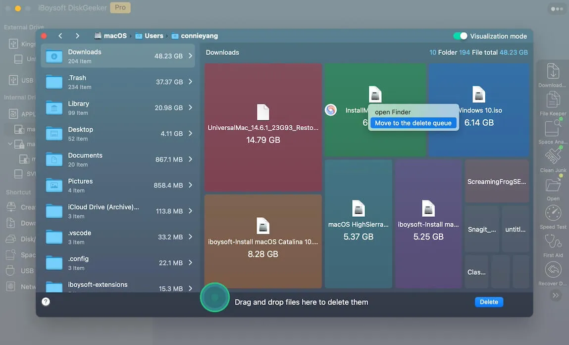 macOS-এ  অন্যান্য ব্যবহারকারী ও ভাগ করা  স্টোরেজ বোঝা ও পরিচালনা করা 