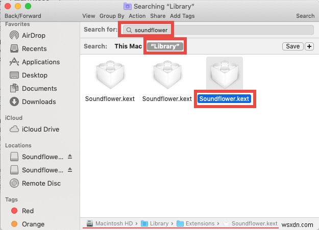 নিরাপদে Soundflower আনইনস্টল করুন এবং macOS থেকে soundflower.kext সরান 