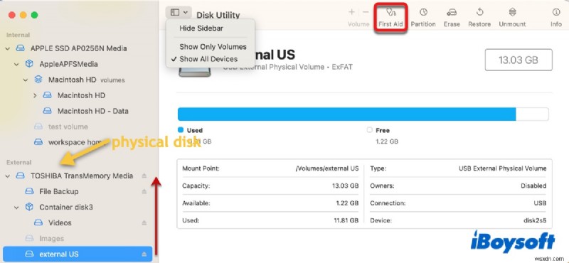 macOS-এ com.apple.DiskManagement.disenter ত্রুটিগুলি (-119930868 / -119930872) সমাধান করা হচ্ছে 