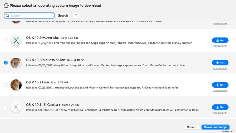 বিনামূল্যে macOS 10.8 মাউন্টেন লায়ন ইনস্টলার - DMG এবং ISO ডাউনলোড 