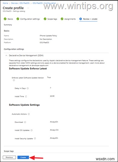 Microsoft Intune-এ iOS ডিভাইসগুলির জন্য একটি DDM আপডেট নীতি সেট আপ করার জন্য ধাপে ধাপে নির্দেশিকা 
