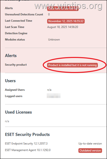 ESET Protect Console-এ  প্রোডাক্ট ইন্সটল করা আছে কিন্তু চলছে না  সমস্যা সমাধান করুন - দ্রুত ফিক্স গাইড 