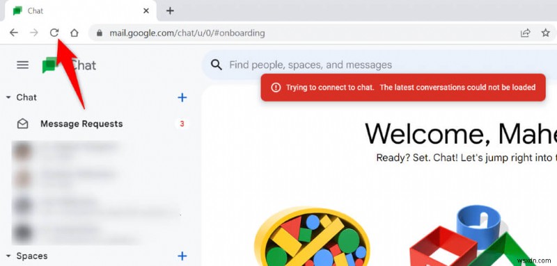 Google চ্যাটে  চ্যাটে সংযোগ করতে অক্ষম  ত্রুটিগুলি সমাধান করুন৷ 