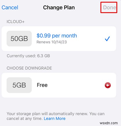 আপনার iCloud স্টোরেজ প্ল্যান সহজেই ডাউনগ্রেড বা বাতিল করুন:একটি ধাপে ধাপে নির্দেশিকা 