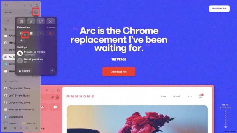 MacOS-এ আর্ক ব্রাউজার এক্সটেনশানগুলি ইনস্টল এবং পরিচালনা করা:একটি ধাপে ধাপে নির্দেশিকা 