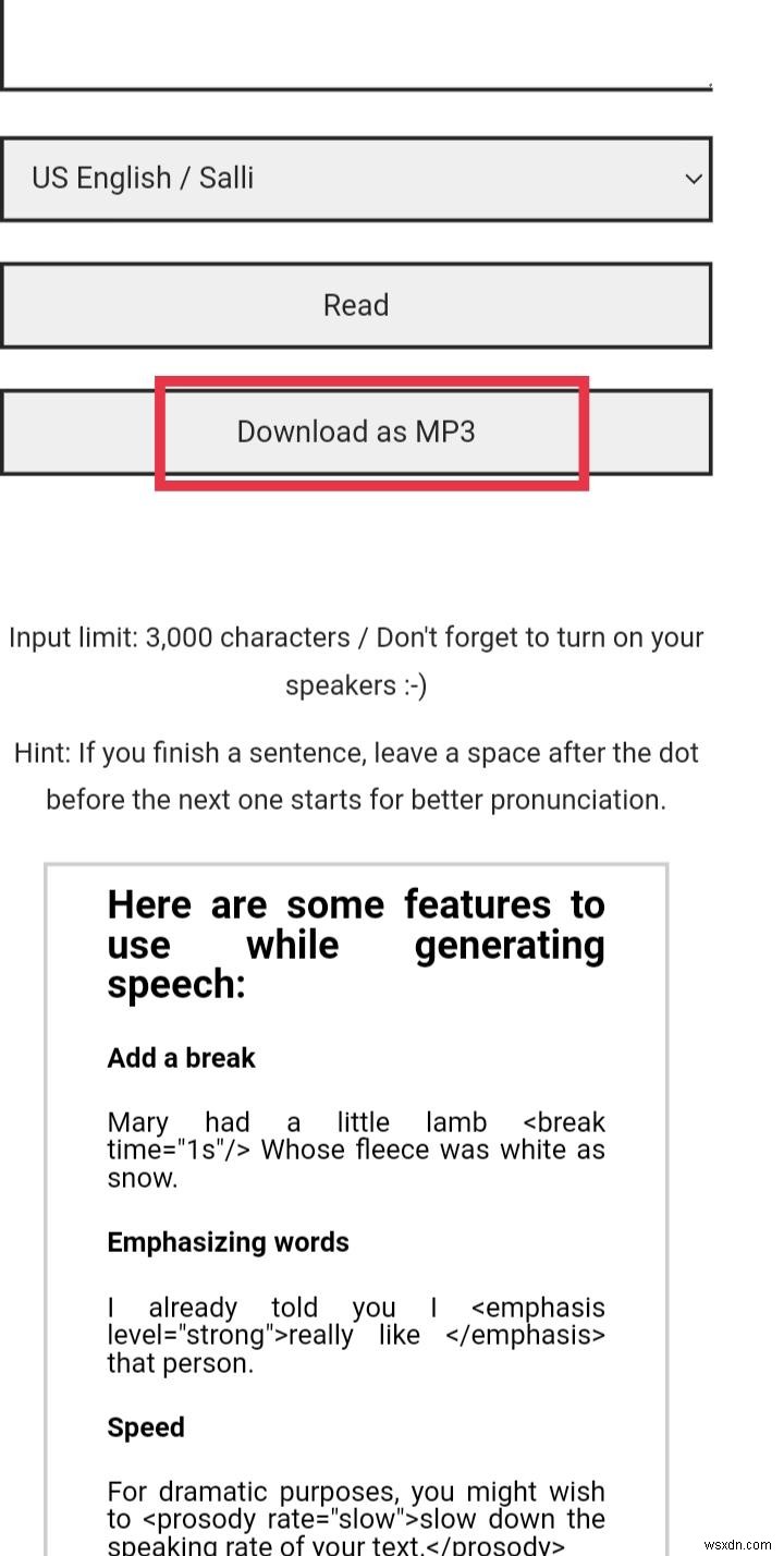 বিনামূল্যে টেক্সট-টু-স্পিচ MP3 ডাউনলোড করুন:ধাপে ধাপে নির্দেশিকা 
