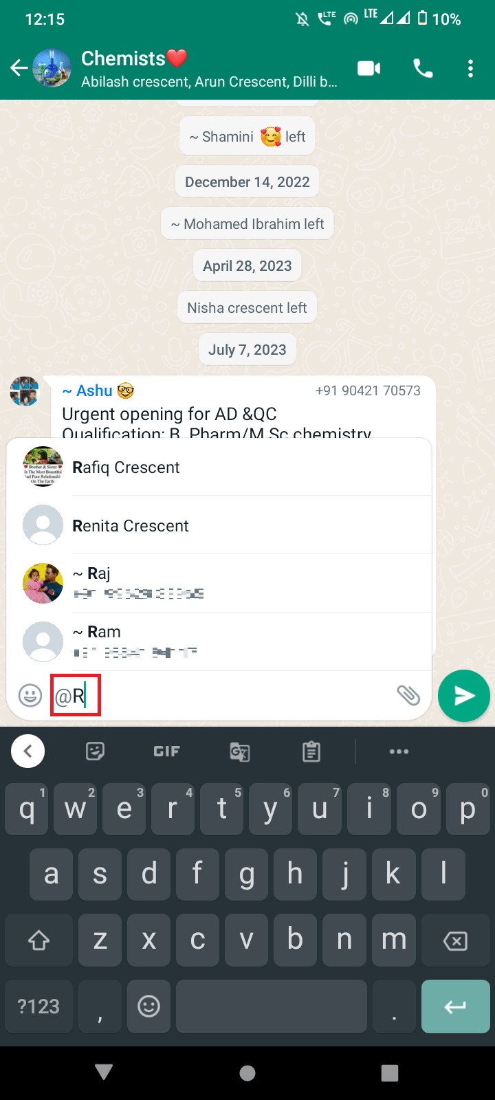 ধাপে ধাপে নির্দেশিকা:হোয়াটসঅ্যাপ গ্রুপে ব্যবহারকারীদের পিং করা 