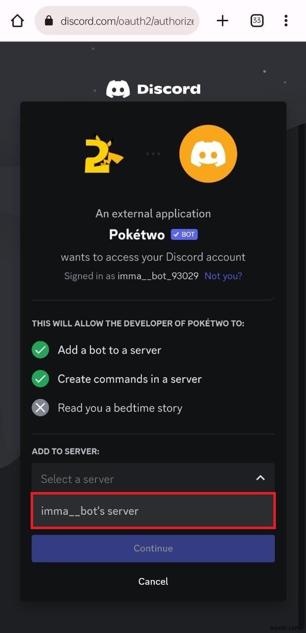 আপনার ডিসকর্ড সার্ভারে Pokétwo বট যোগ করুন:ধাপে ধাপে নির্দেশিকা