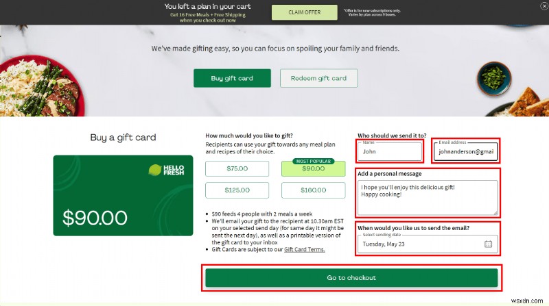 কিভাবে HelloFresh উপহার দেবেন:বন্ধুকে একটি সুস্বাদু খাবারের কিট কার্ড পাঠান 